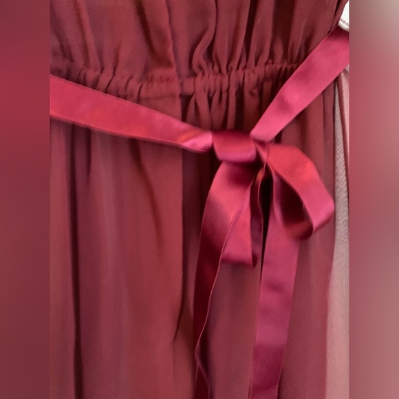 70s Victor Costa Maxi Dress sheer embroidered belted buttons down the back - Picture 9 of 11